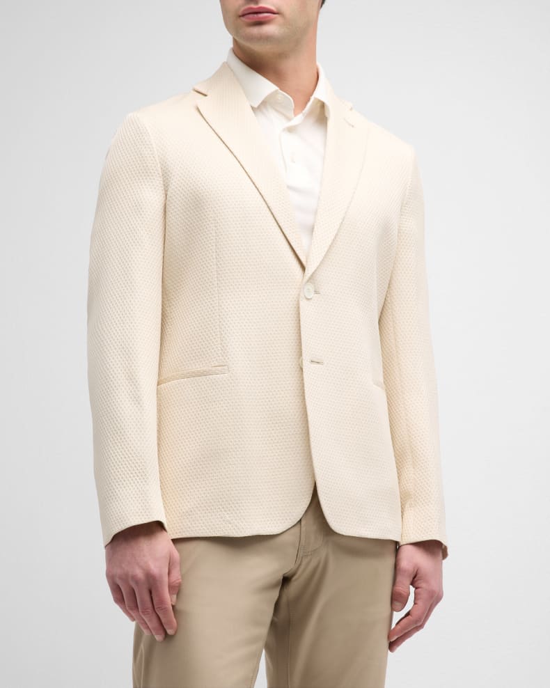 Giorgio Armani Men's Textured Silk Sport Coat