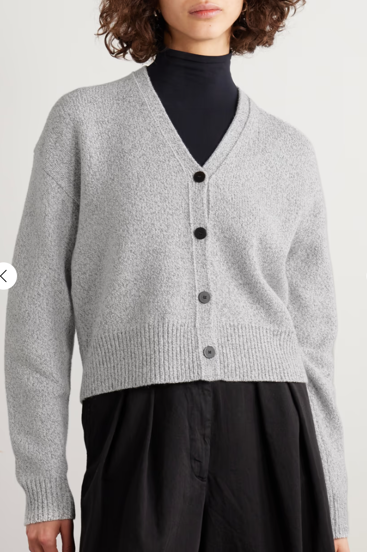 THEORY Cropped knitted cardigan