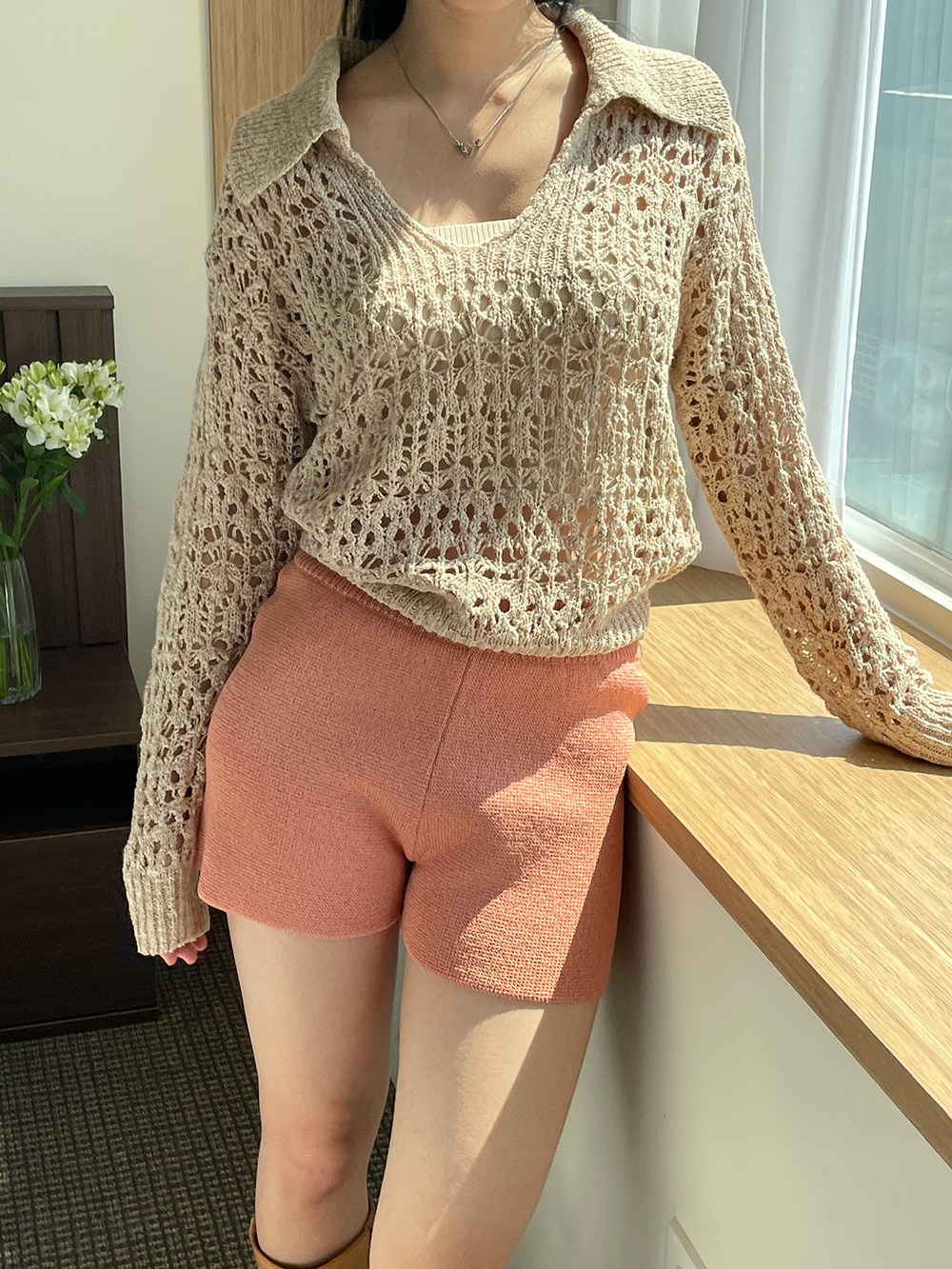Solid-Toned Knit Shorts