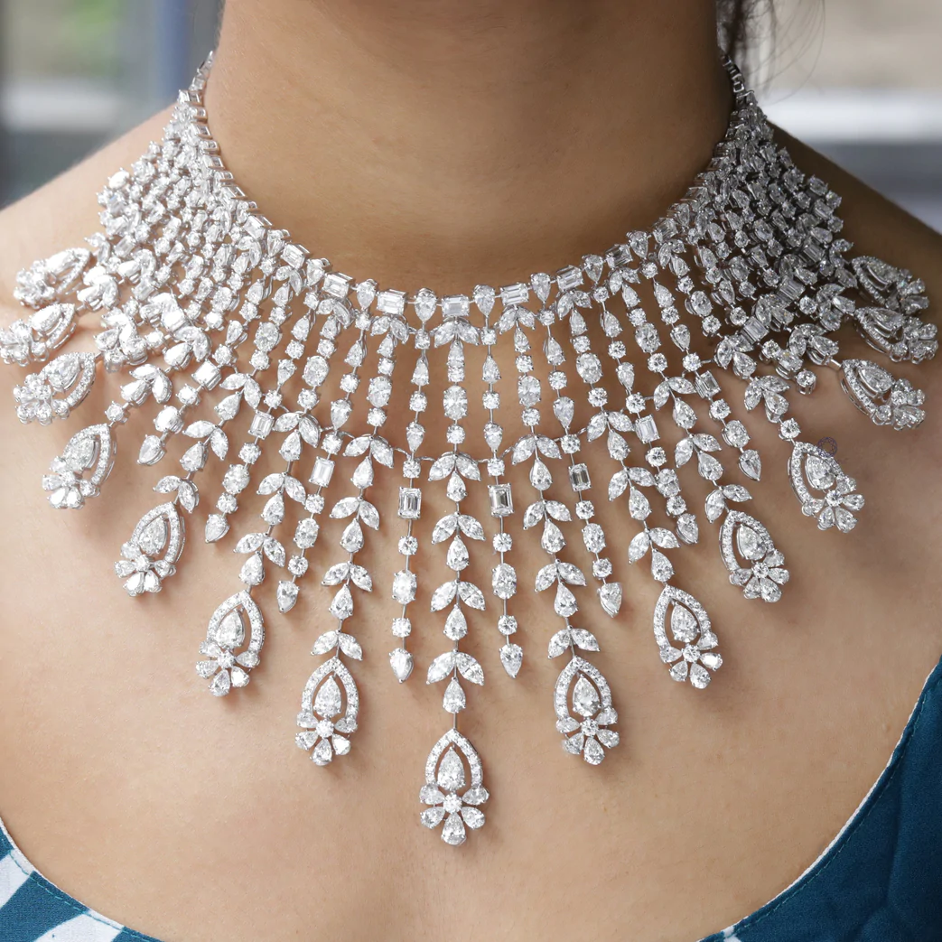 Marquise & Pear Diamond Collar Necklace