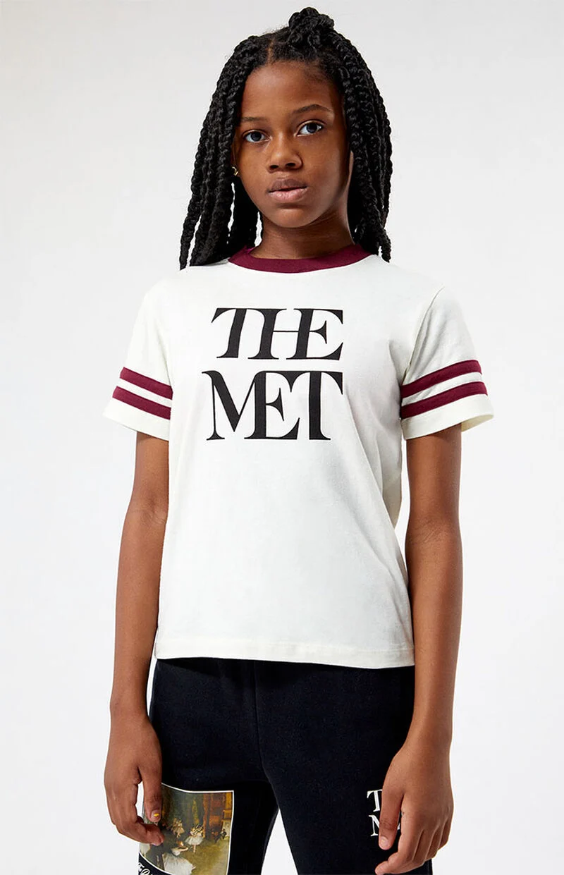The Met x PacSun Kids Basic Varsity Stripe T-Shirt