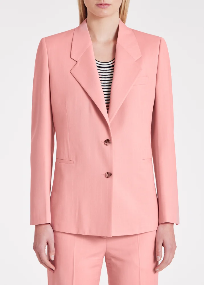 Women's Pink Pinstripe Blazer
