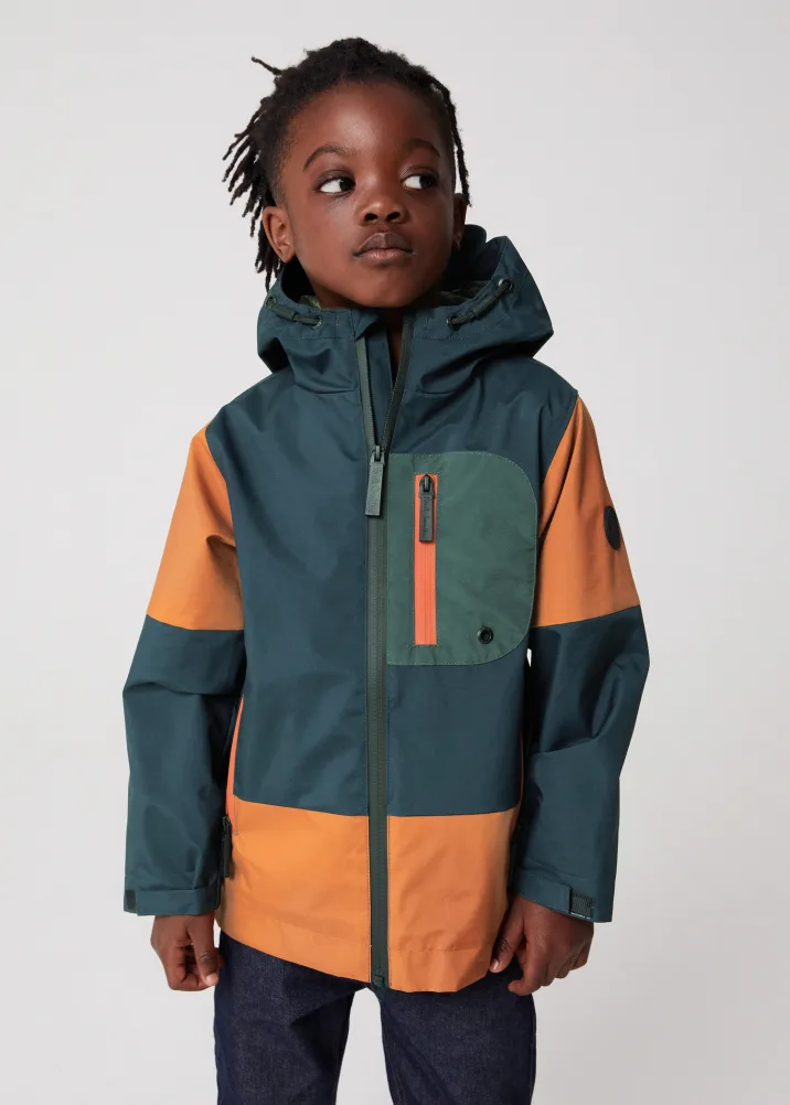 2-13 Years Shower Resistant Colourblock Jacket