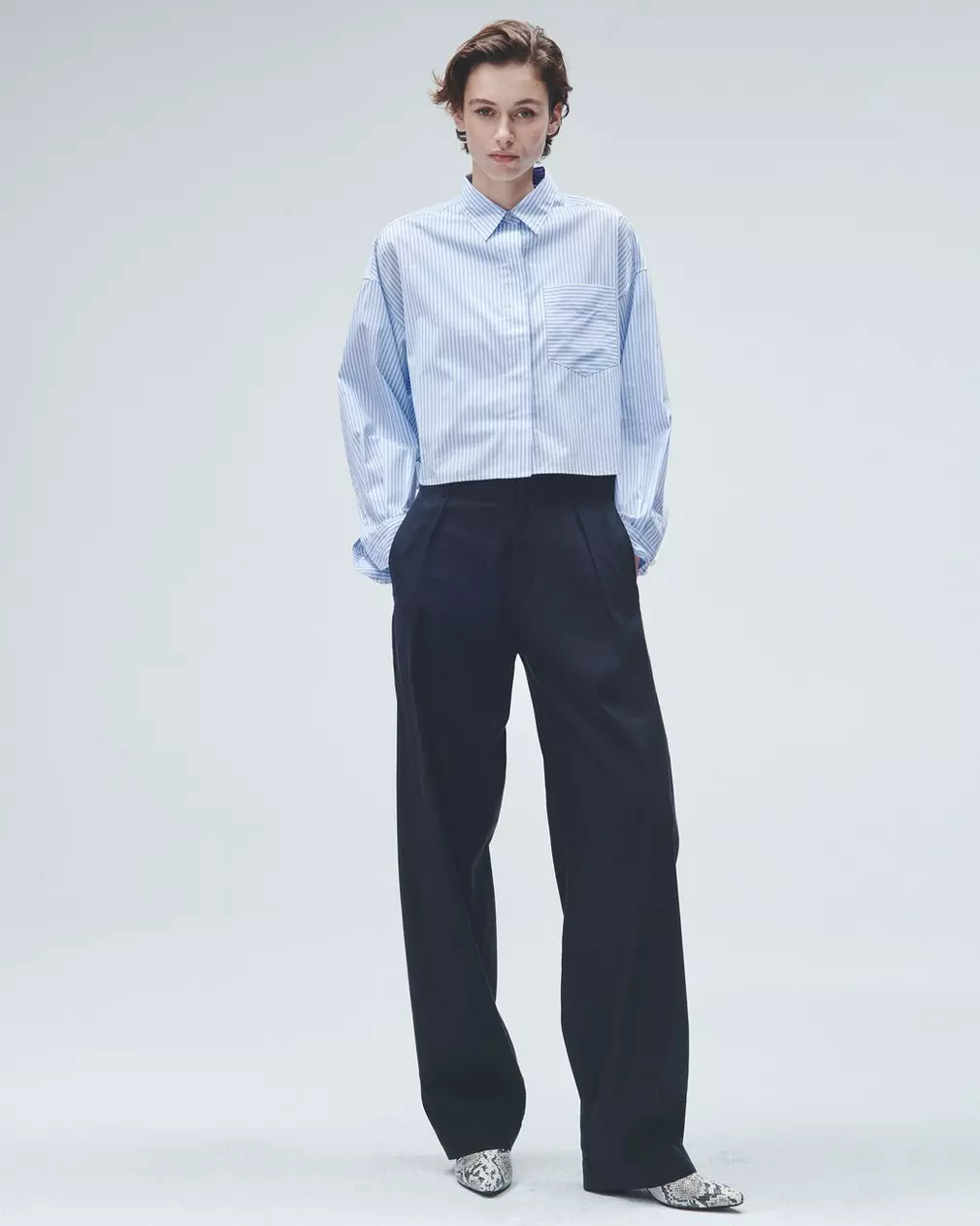 Beatrice Cotton Poplin Shirt Relaxed Fit Button Down