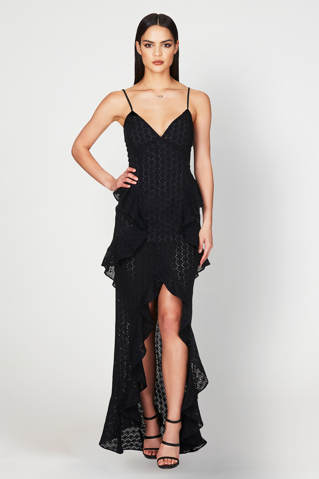 Black Ruffle Dress – Nookie Dress Rental