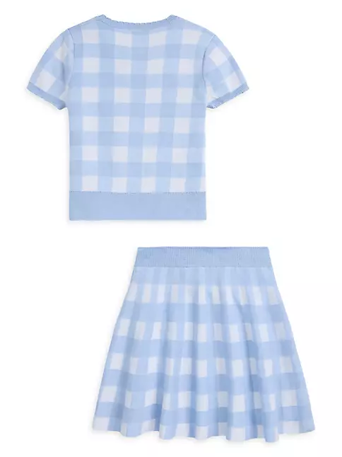 Polo Ralph Lauren Little Girl's & Girl's Gingham Cotton 2-Piece Top & Skirt Set