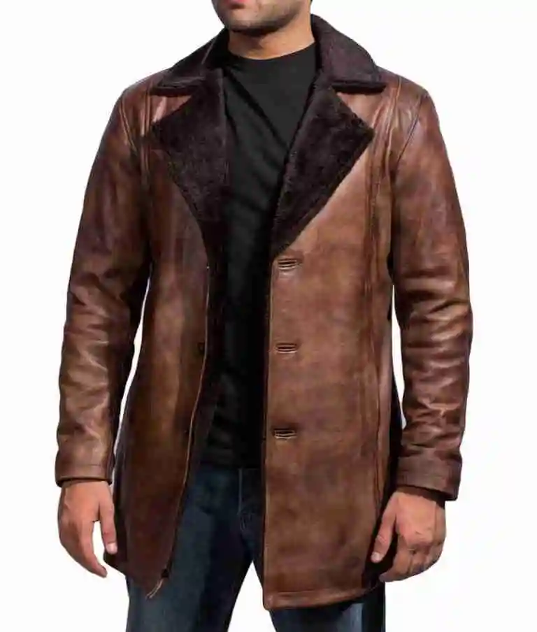 X-Men Wolverine Shearling leather Coat