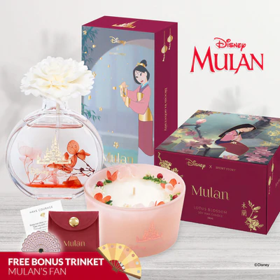 DISNEY FAN FAVOURITES CANDLE & DIFFUSER PACK MULAN