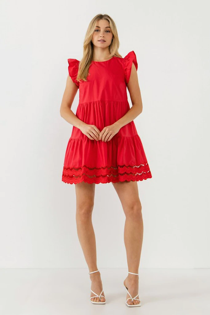 Abide By The Rules Dress-Red