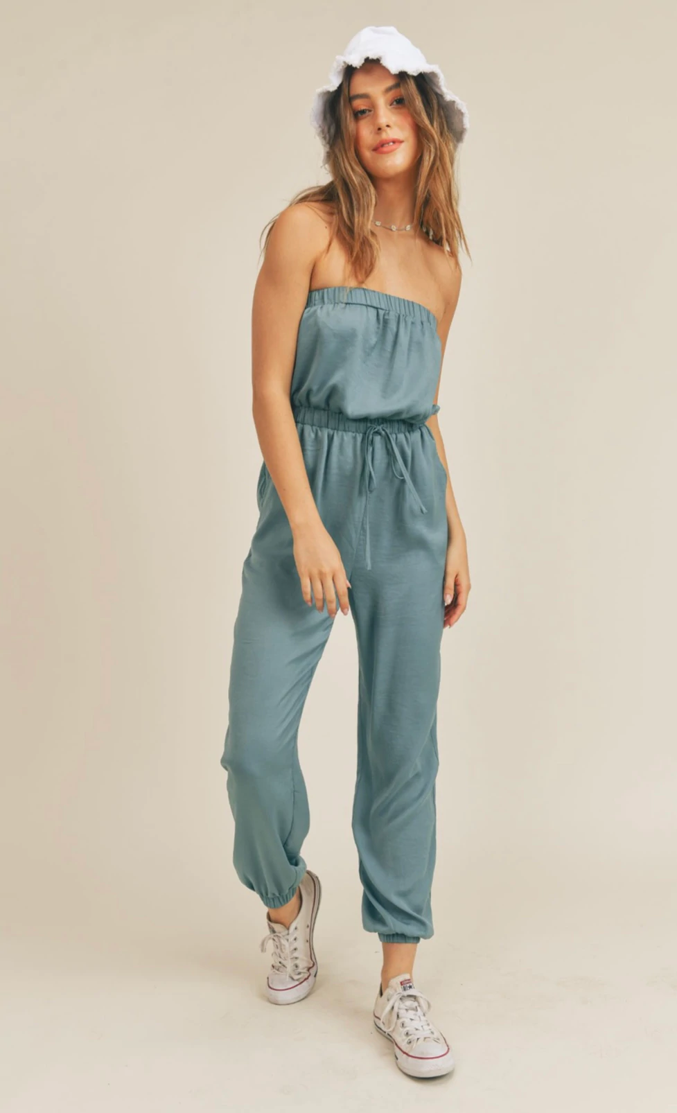 FRIENDLY FACE TUBE SILKY JUMPSUIT