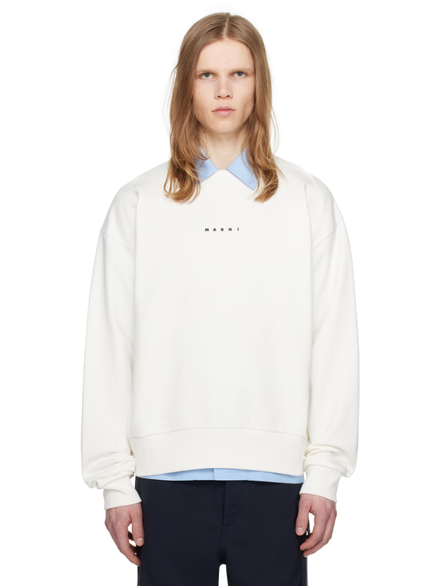 MARNI White Printed Sweatshirt