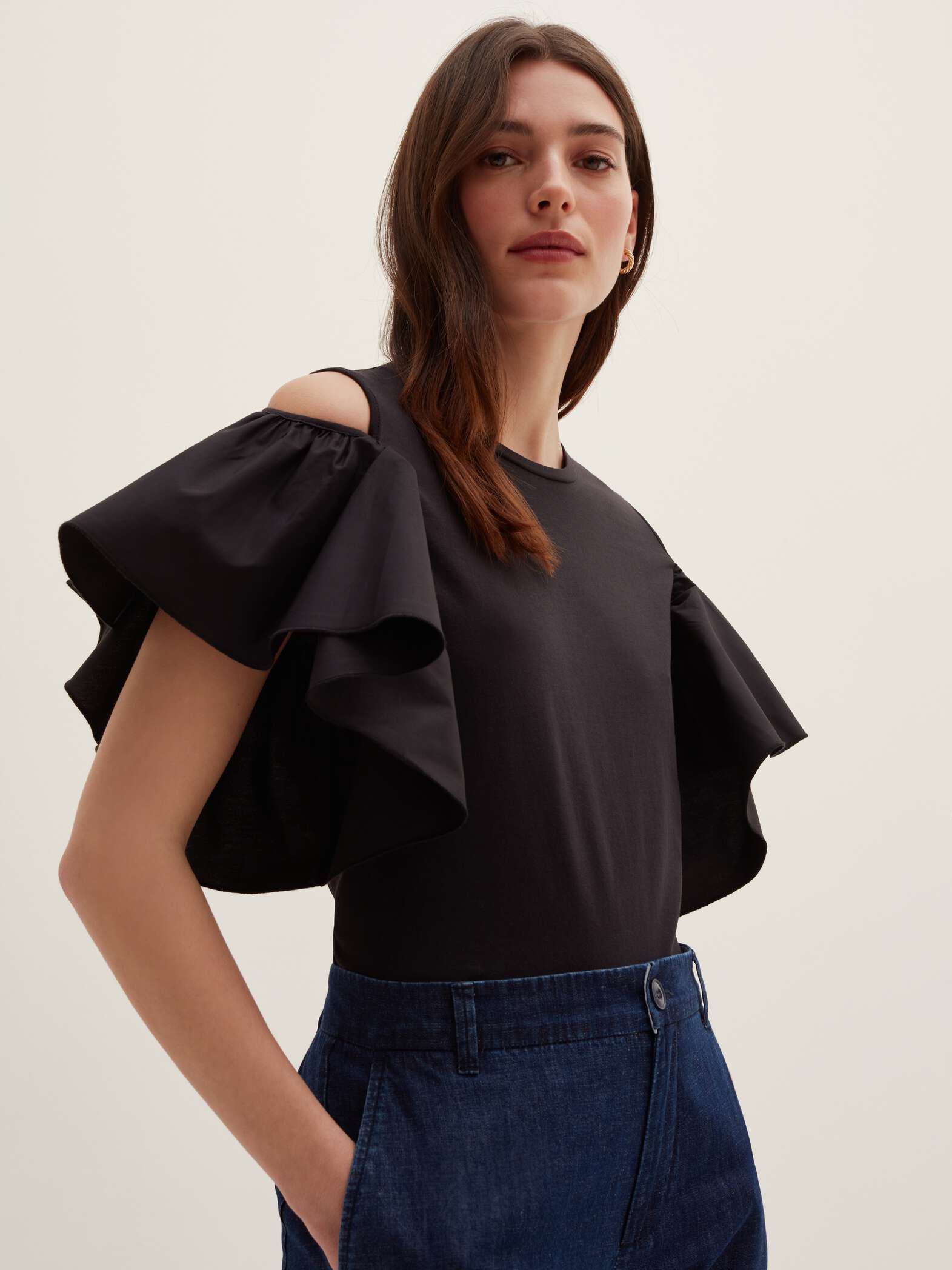 T-shirt with butterfly sleeves