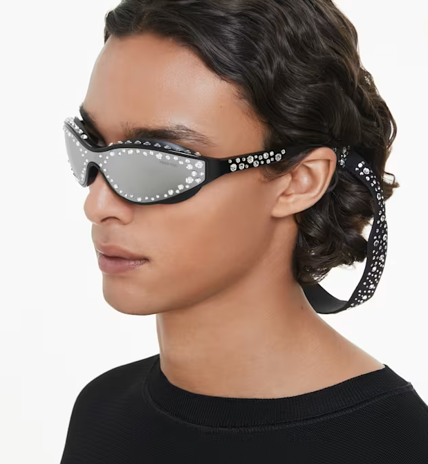 Sunglasses with strap Swimming shape, Black