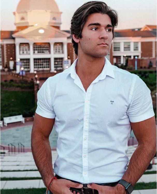 White Short Sleeve Tapered Fit Shirt