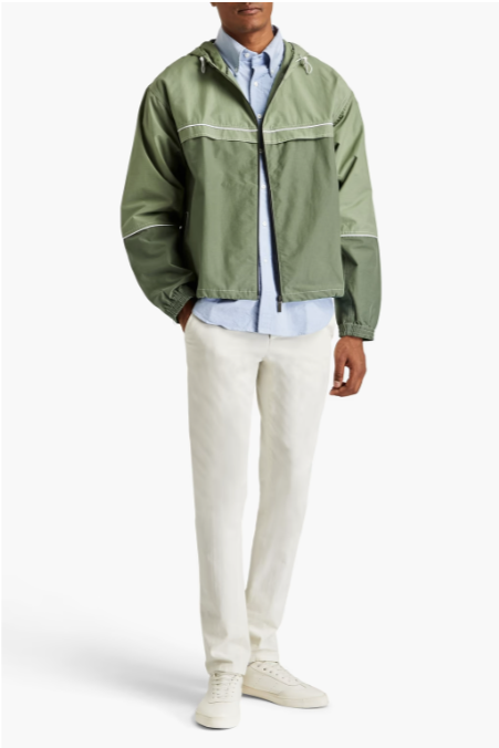 THOM BROWNE Cotton-blend ripstop hooded jacket