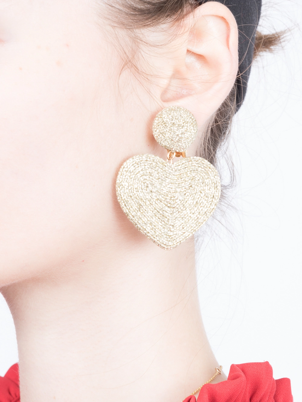REBECCA DE RAVENEL Cora Heart Earrings