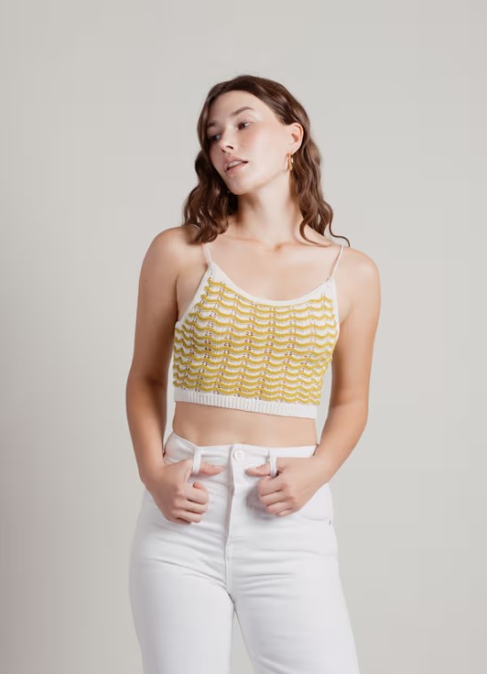 NOTHING LIKE YOU KNIT CROP TANK TOP