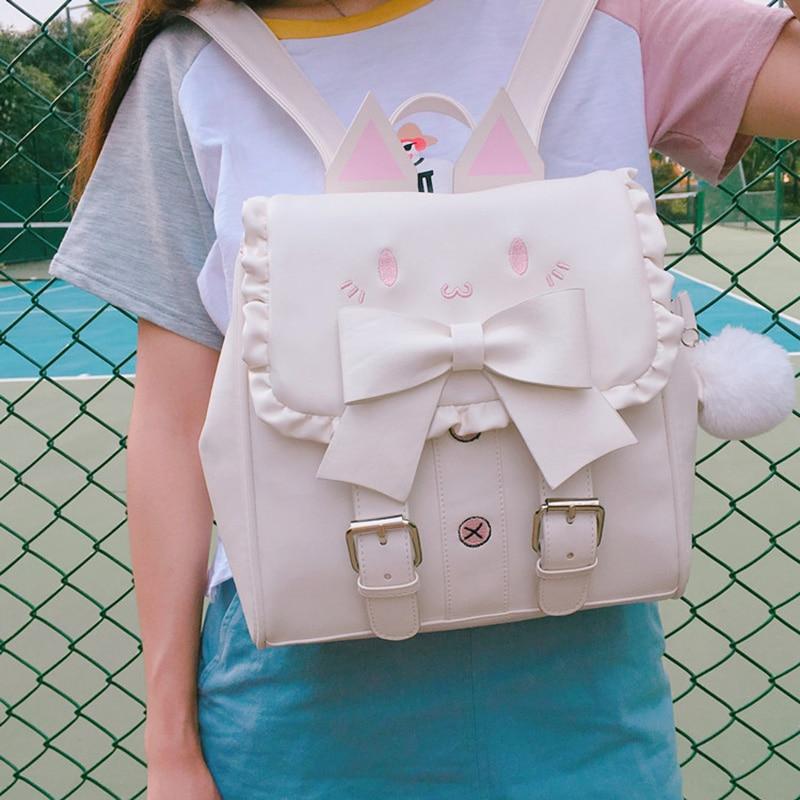 Kawaii Cat Backpack For School