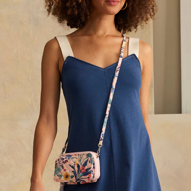 RFID All in One Crossbody Bag in Cotton