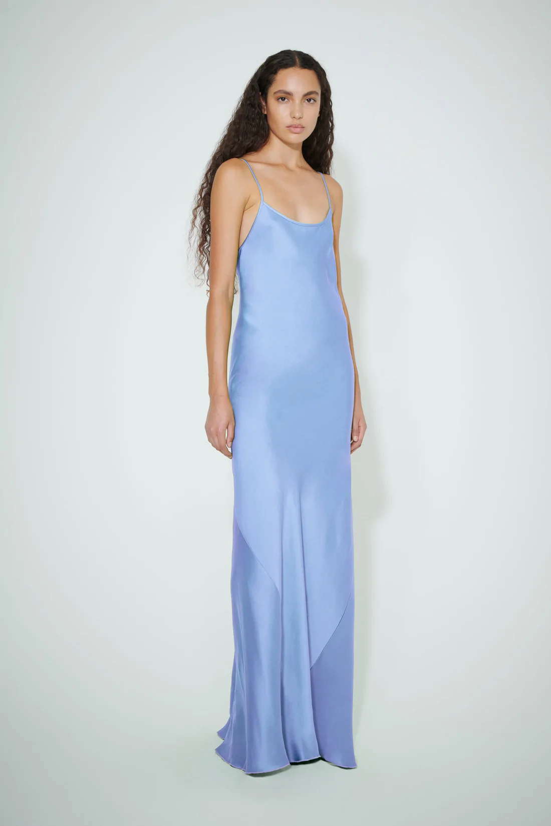 Floor Length Cami Dress in Sky Blue