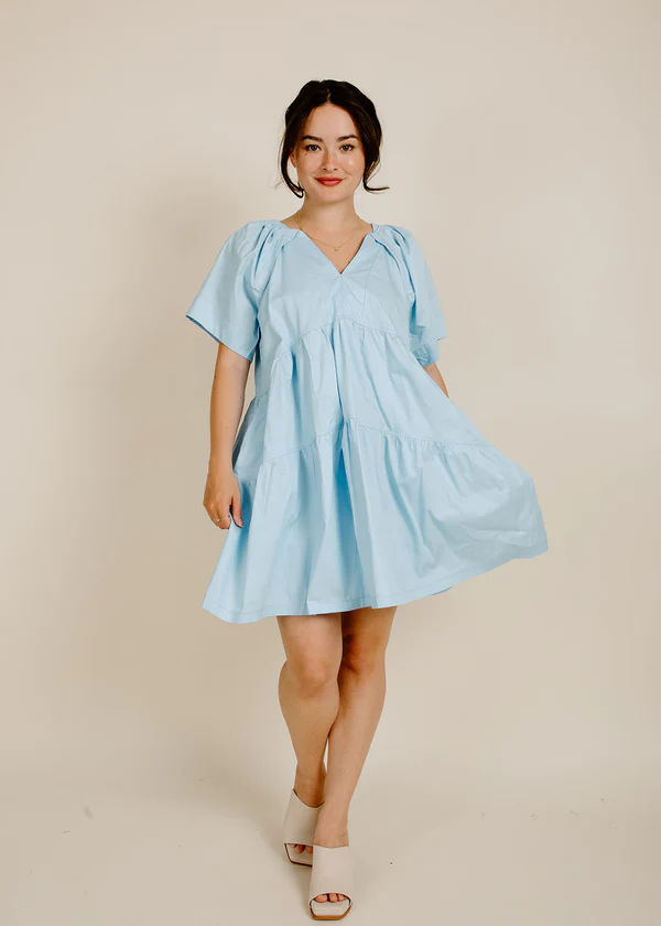 Mikaley Mini Dress - Sky Blue