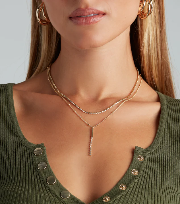 Gorgeous Layers Rhinestone Necklace