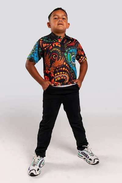 LORE CLOTHING CO (BY YARN) CULTURAL HEALING RECYCLED KIDS POLO SHIRT